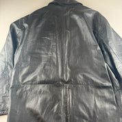 Early 2000s Burberry Leather Mac Jacket 54 (L/XL)