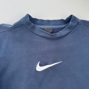Womens Navy 1990s Nike Embroidered Swoosh Sweatshirt 12-14
