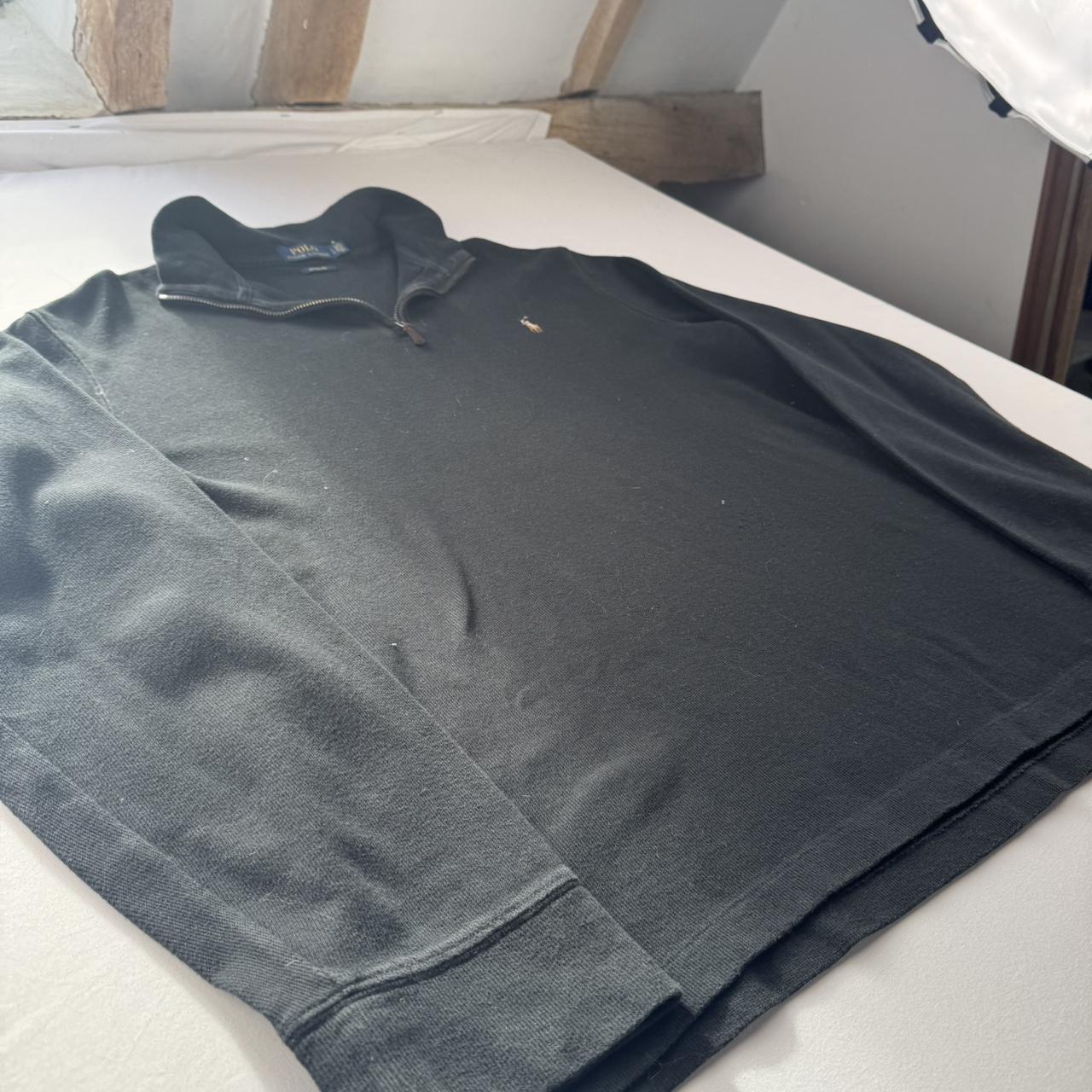 Polo Ralph Lauren Embroidered Pony Black Quarter Zip Fleece L