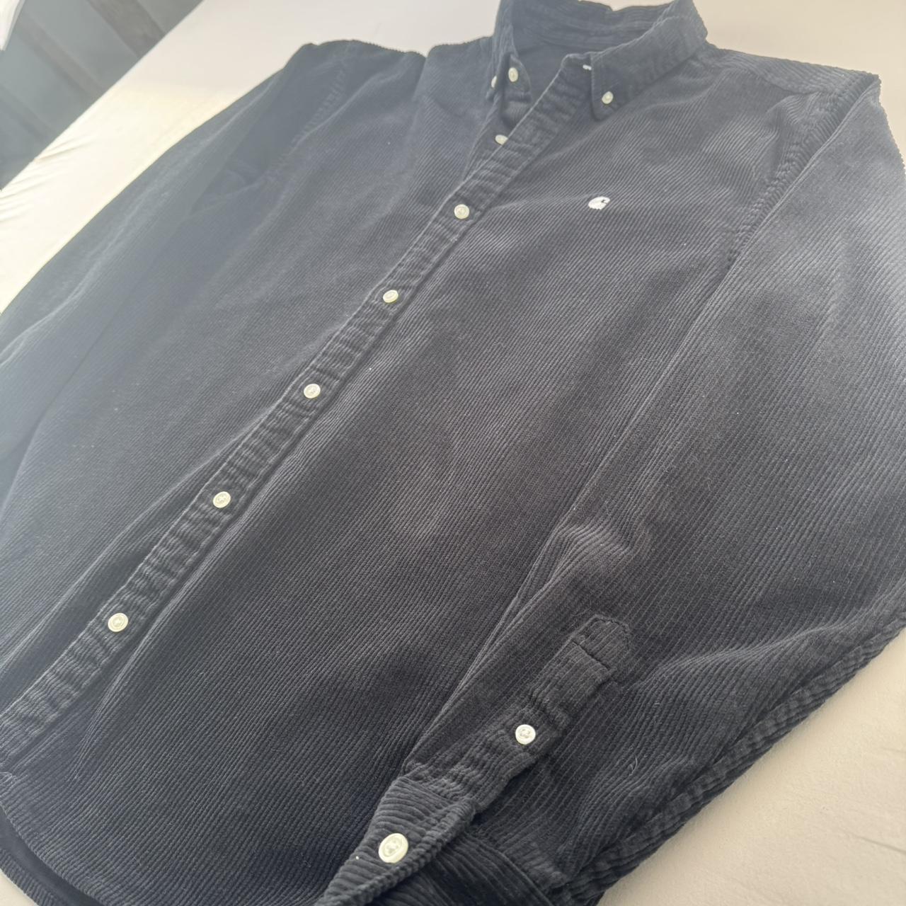 Black Carhartt WIP Long Sleeve Madison Corduroy Button Down Shirt L
