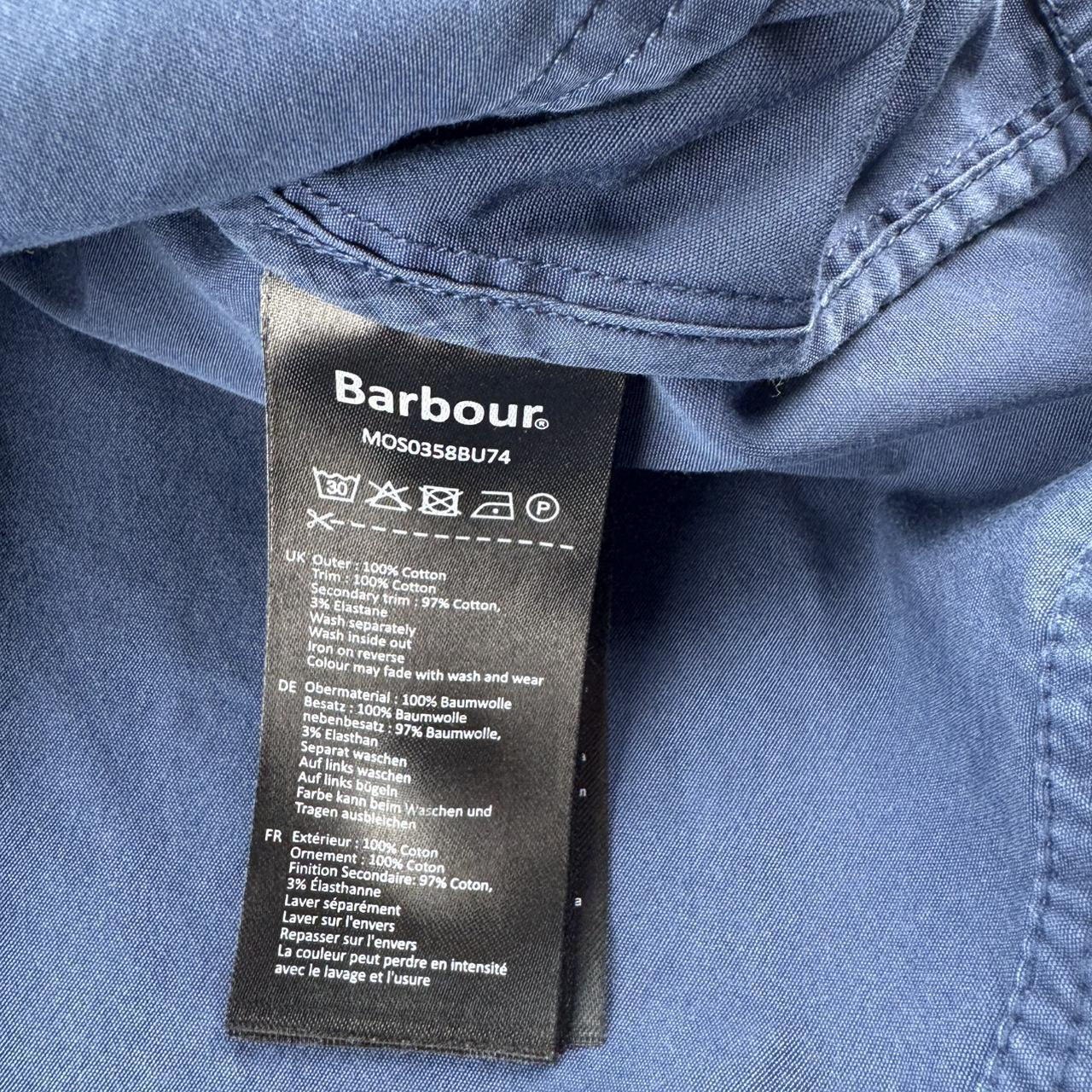 Modern Barbour Stunning Blue Cotton Shacket M