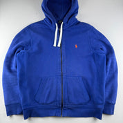 Unisex Polo Ralph Lauren Thick Oversized Full Zip Hoodie L