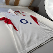2003 Nike England Rugby Polo Shirt L