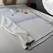 2009 Embroidered France Rugby Striped Rugby Polo L