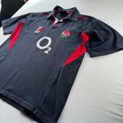 England Early 2000s Rugby 7s Thick Rugby Polo Shirt XL