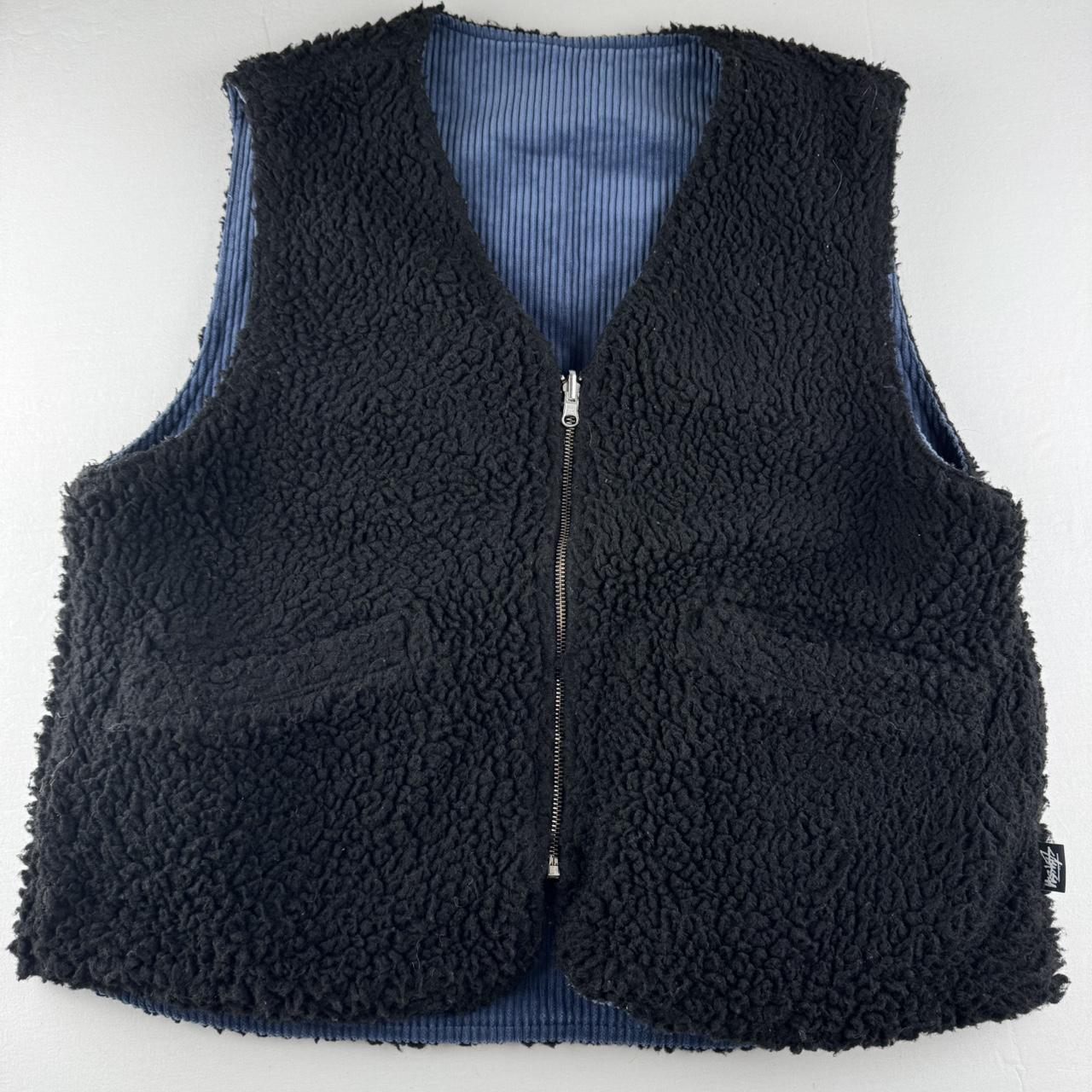 Unisex Rare Stussy Reversible Sherpa Corduroy Gilet Size Small