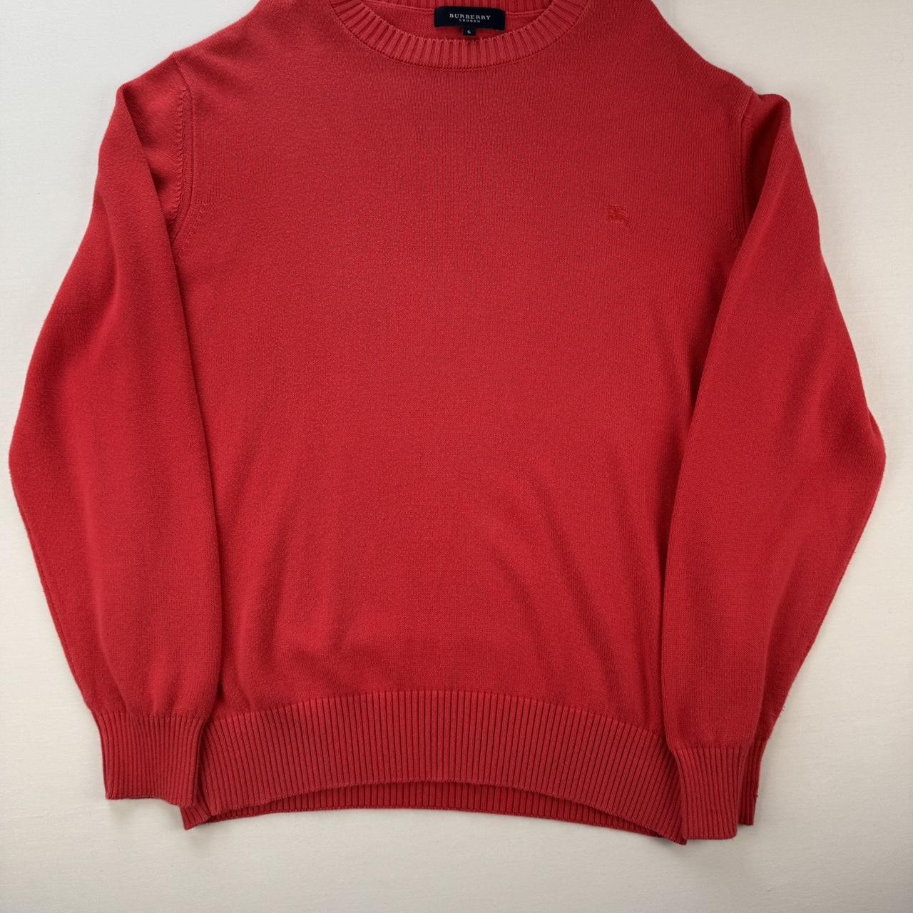 Early 2000s Cotton Burberry Embroidered Knitted Jumper M