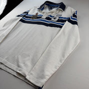 Tommy Hilfiger Embroidered Spellout Striped Rugby Polo L
