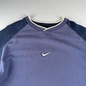 1990s Nike Centre Swoosh embroidered Distressed Oversized Jumper XL