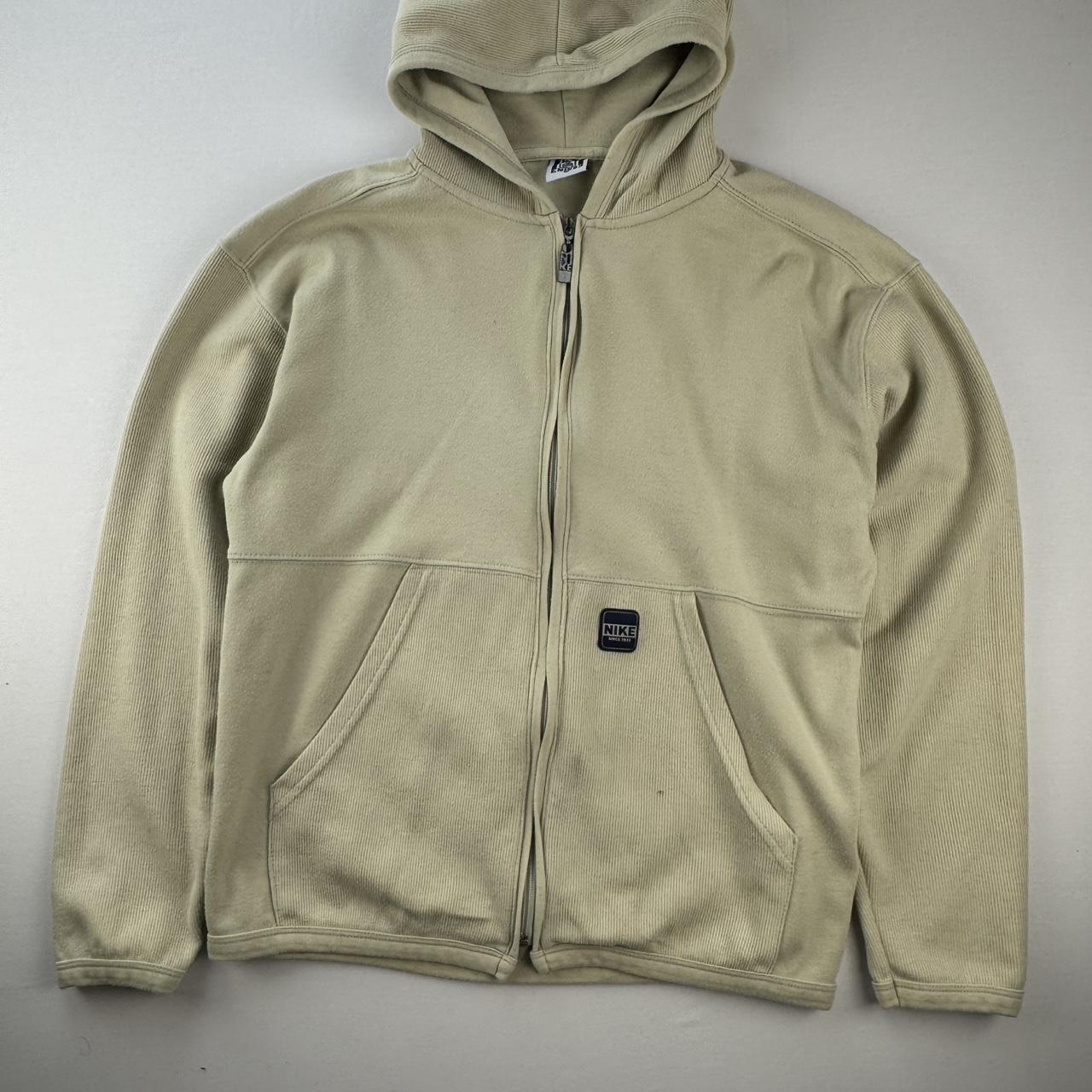 1990s Nike Embroidered Spellout Full Zip Fleece Hoodie S