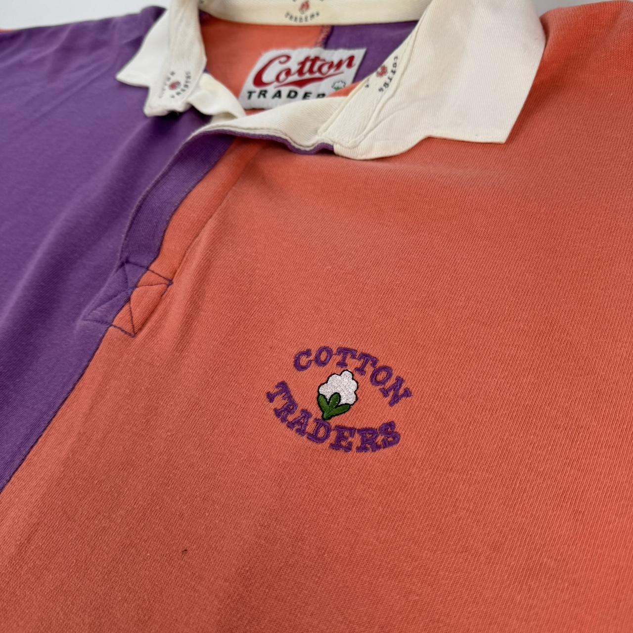 1990s Cotton Traders Embroidered Rugby Polo L