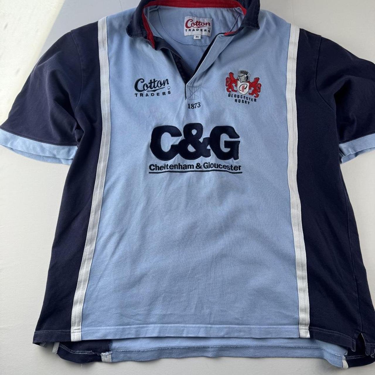 Rare Early 2000s Cotton Traders Gloucester Rugby Alternative Rugby Polo XL
