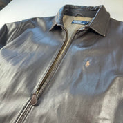 Dark Brown 2000s Polo Ralph Lauren Leather Harrington Jacket L