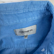 Blue Carhartt WIP Long Sleeve Madison Corduroy Button Down Shirt M