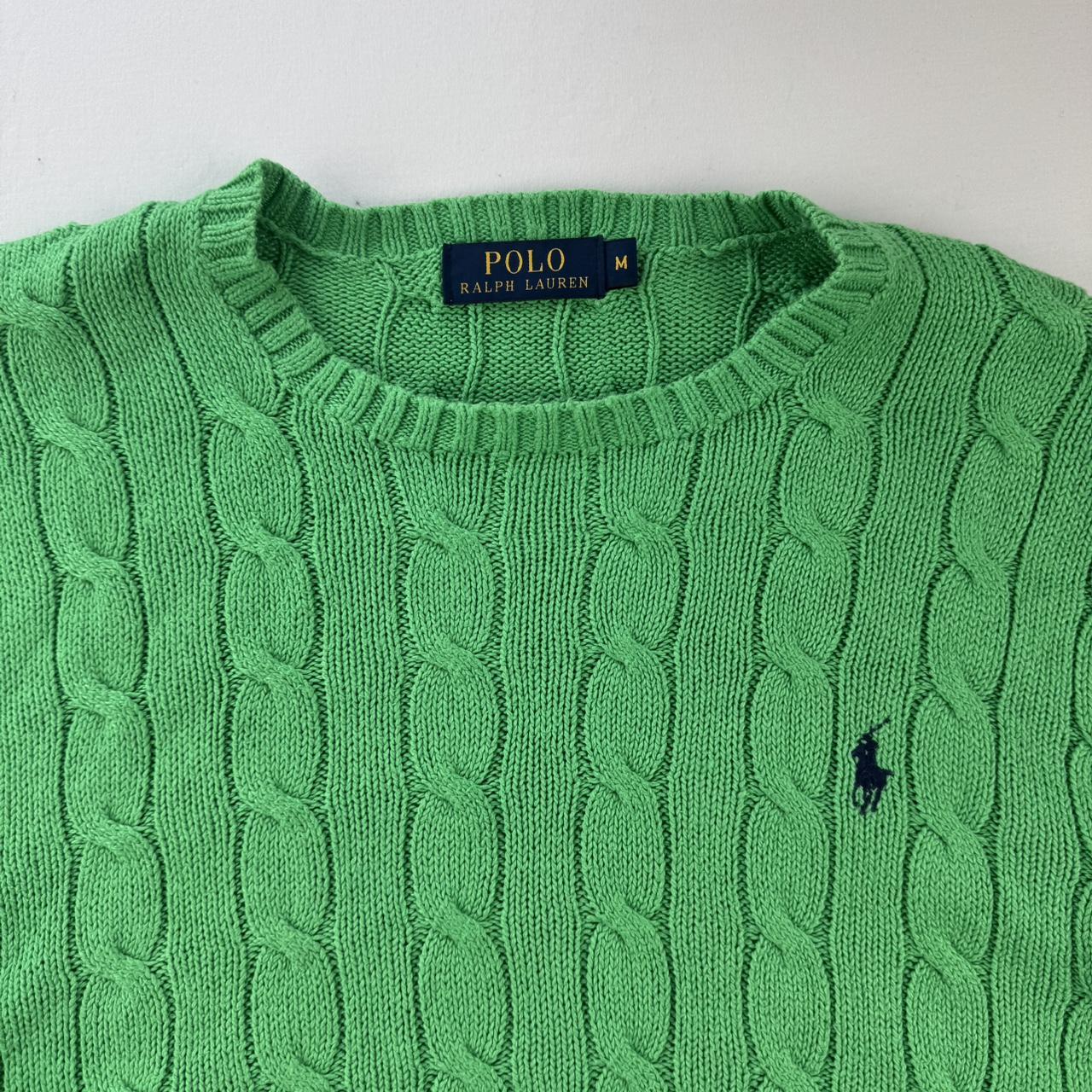 Polo Ralph Lauren Embroidered Pony Knitted Cableknit Crewneck M