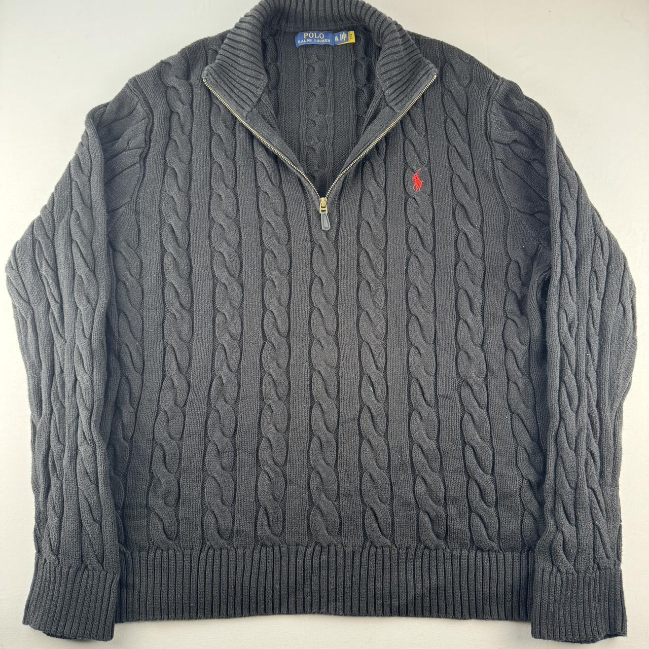 Polo Ralph Lauren Quarter Zip Cable Knit Jumper XL
