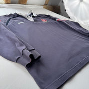 1990s Nike England Rugby Long Sleeve Rugby Polo Shirt L