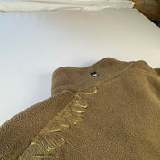 Quiksilver 2000s Embroidered Quarter Zip Khaki Fleece XL