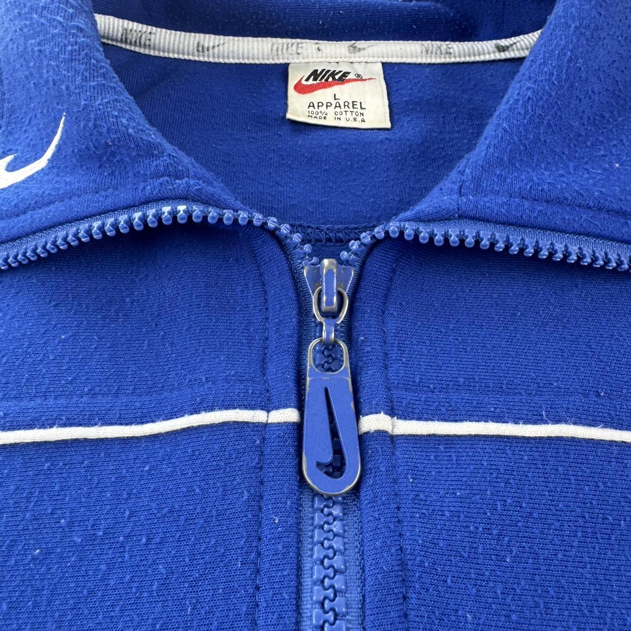 1990s Made in USA Embroidered Swoosh Quarter Zip L