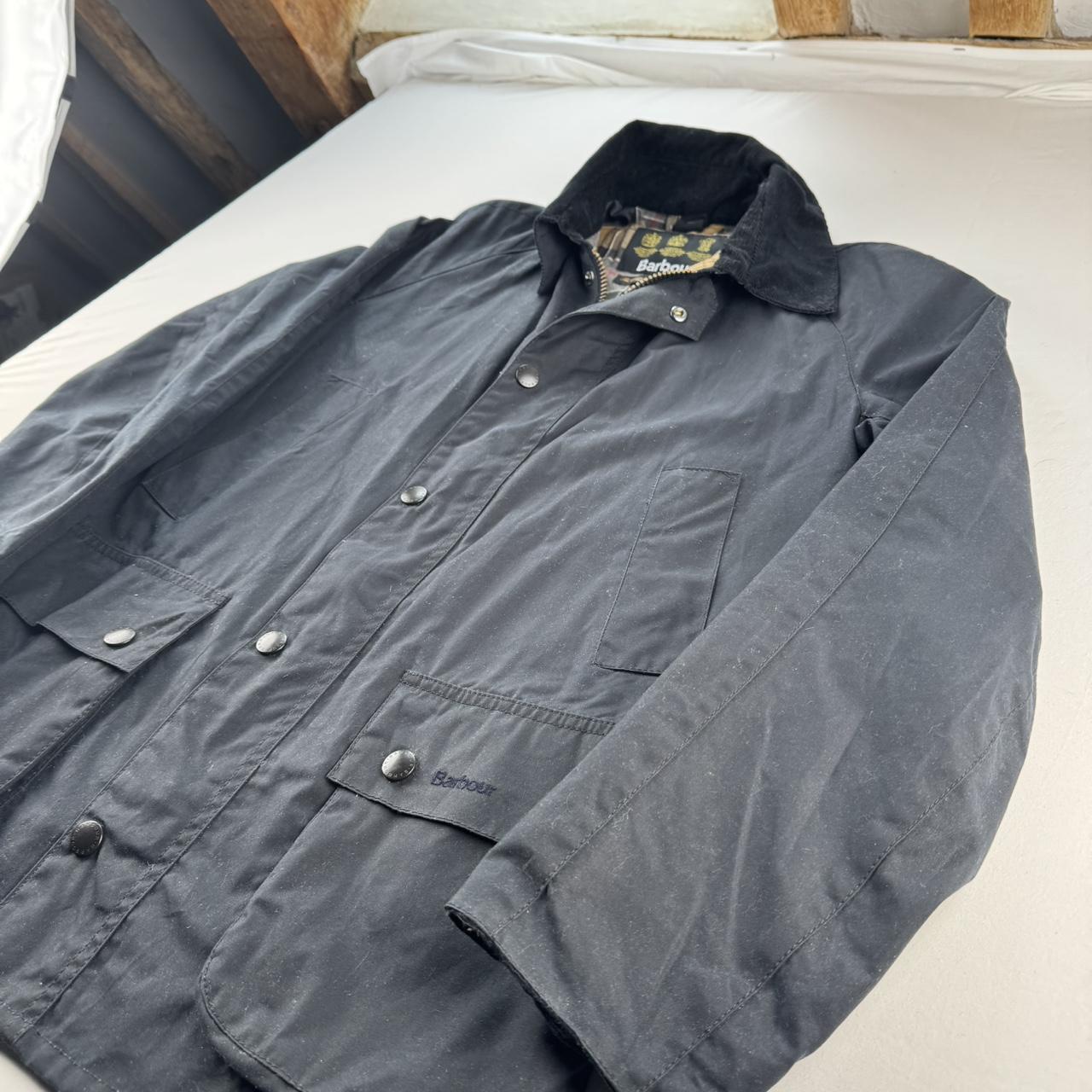 Barbour Ashby Wax Jacket Small Dark Navy S