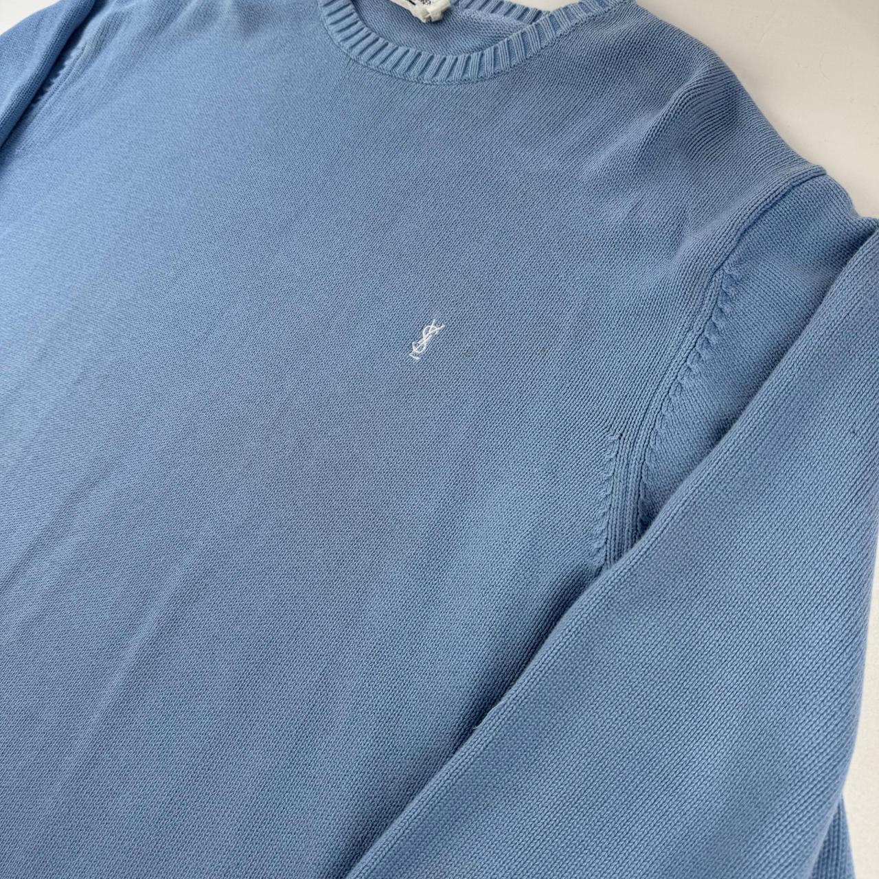 Yves Saint Laurent Crewneck Knit Sweater in Blue Size XXL