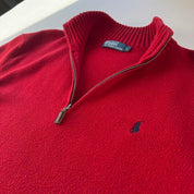 Polo Ralph Lauren Embroidered Pony Knitted Quarter Zip L