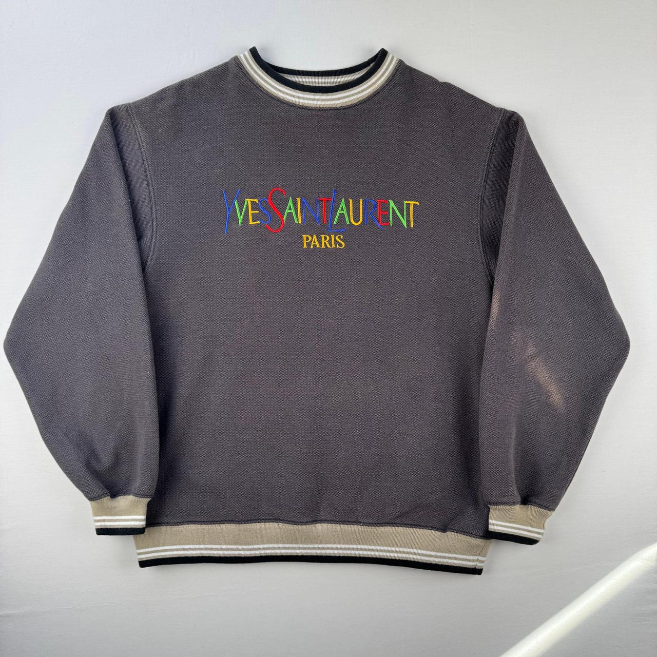Yves Saint Laurent Crewneck Sweatshirt in Brown Size S