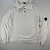 Early 2000s White Stone Island Knitted Jumper L