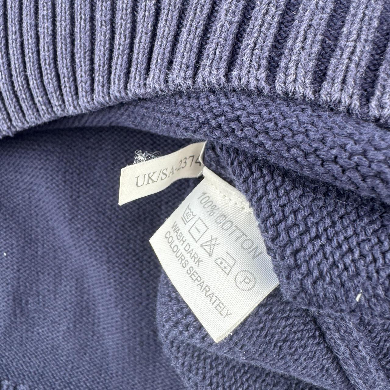 Yves Saint Laurent Crewneck Knit Sweater in Navy Size XL