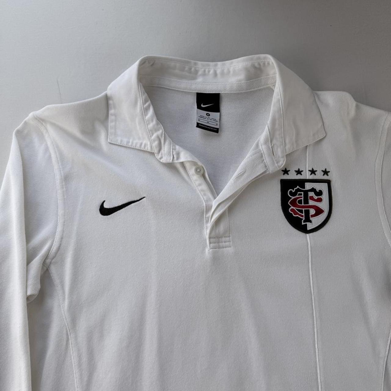 Stade Toulousain Nike Embroidered Rugby Polo Shirt M