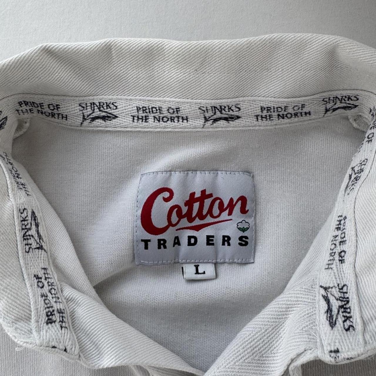 1999-2000 Cotton Traders Sale Sharks Rugby Polo Shirt L
