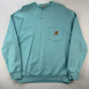 Carhartt WIP Turqoise Pocket Logo Sweatshirt M