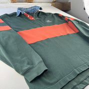1990s Gant Embroidered Spellout Panel Rugby Polo Shirt M