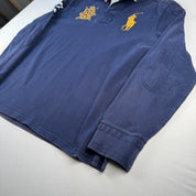 Polo Ralph Lauren Navy Embroidered Logo Rugby Polo Shirt XL