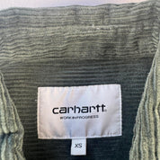 Dark Green Carhartt WIP Long Sleeve Madison Corduroy Button Down Shirt XS