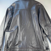 Dark Brown 2000s Polo Ralph Lauren Leather Harrington Jacket L