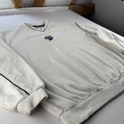 Rare 1990s Centre Swoosh V Neck Fleece Sweatshirt XL