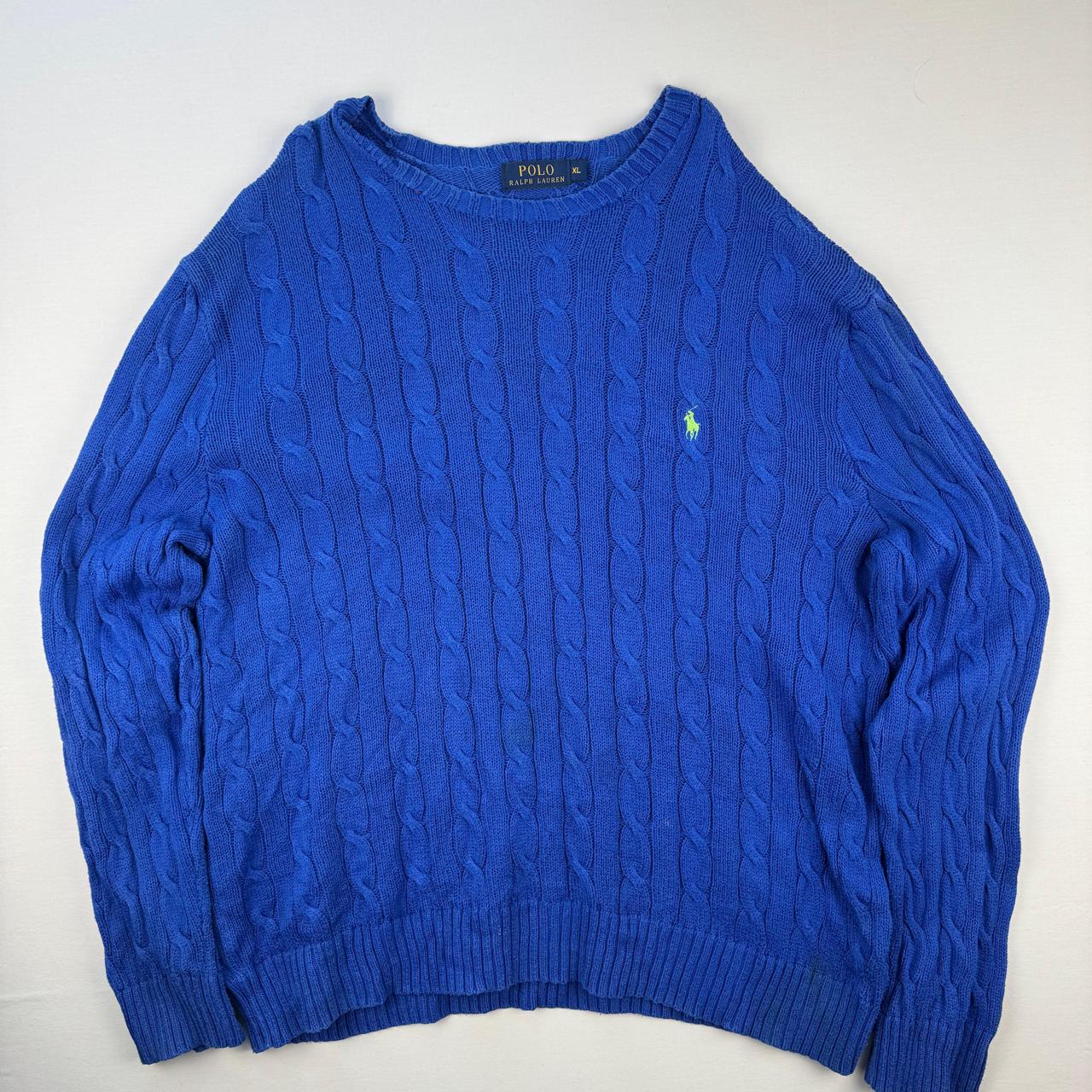 Polo Ralph Lauren Crewneck Knit Sweater in Blue Size XL