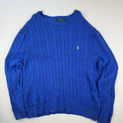 Polo Ralph Lauren Crewneck Knit Sweater in Blue Size XL