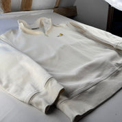 Carhartt WIP Embroidered Cream Quarter Zip Jumper XL