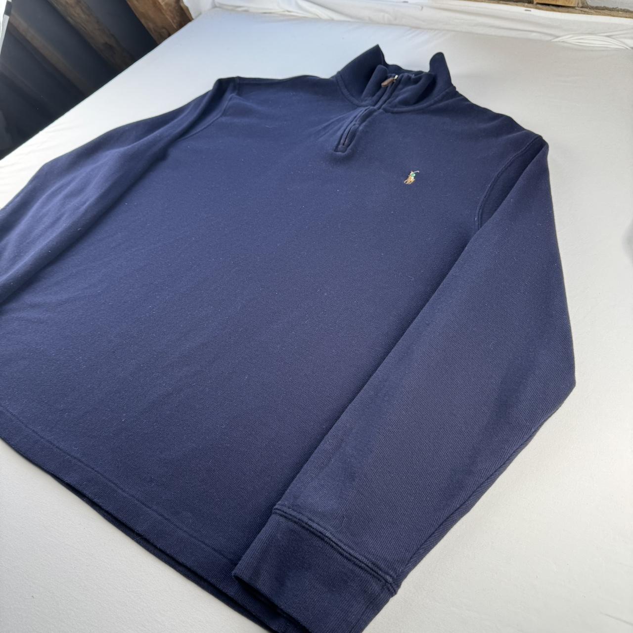 Polo Ralph Lauren Estate Rib Navy Quarter Zip Jumper XL