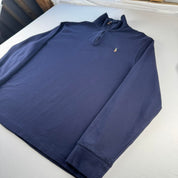 Polo Ralph Lauren Estate Rib Navy Quarter Zip Jumper XL