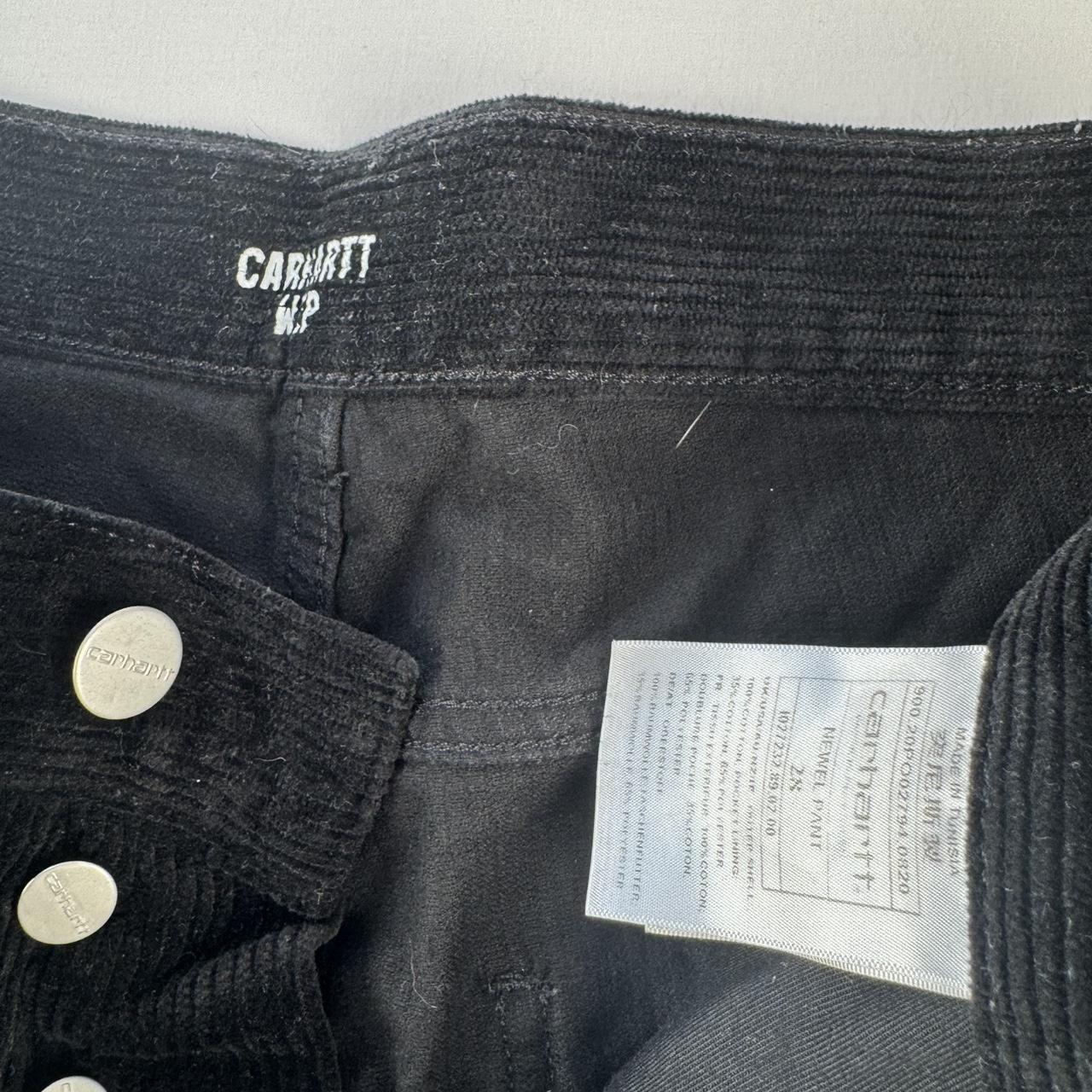 Carhartt WIP Pocket Logo Black Corduory Newel Pant 28W 28L