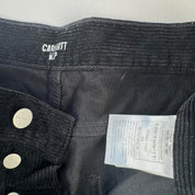 Carhartt WIP Pocket Logo Black Corduory Newel Pant 28W 28L