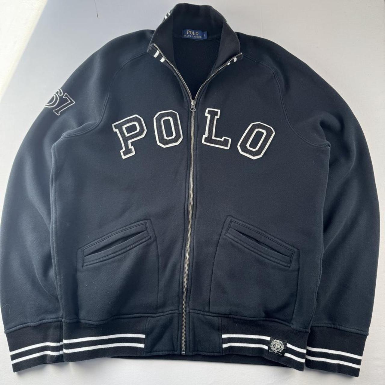 Polo Ralph Lauren Cotton Embroidered Fleece Logo Full Zip L
