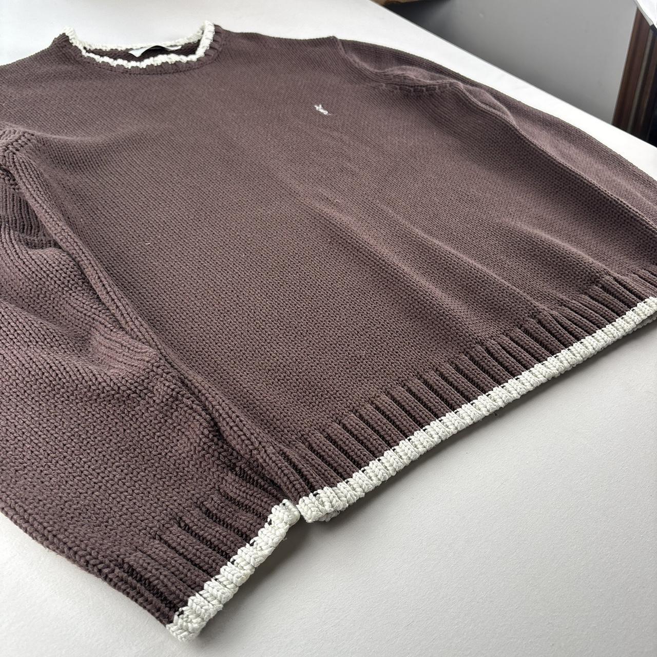Yves Saint Laurent Rare Brown Ribbed Knitted Jumper XL