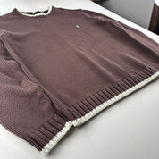 Yves Saint Laurent Rare Brown Ribbed Knitted Jumper XL