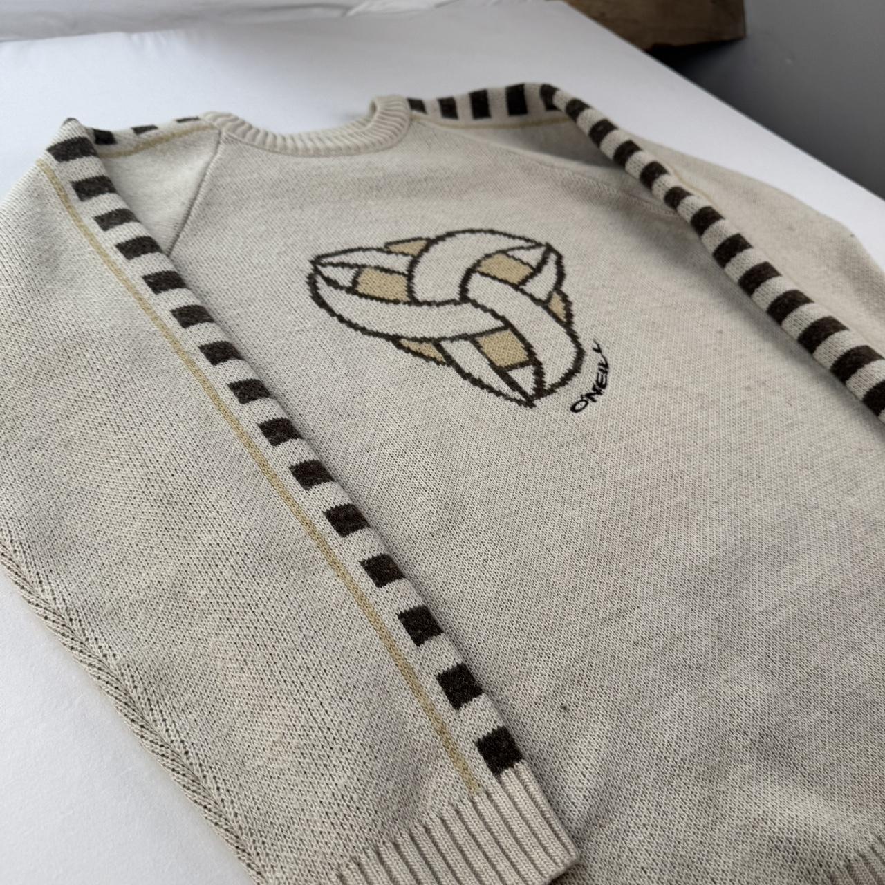 1990s O'Neill Nordic Spellout Knitted Jumper L