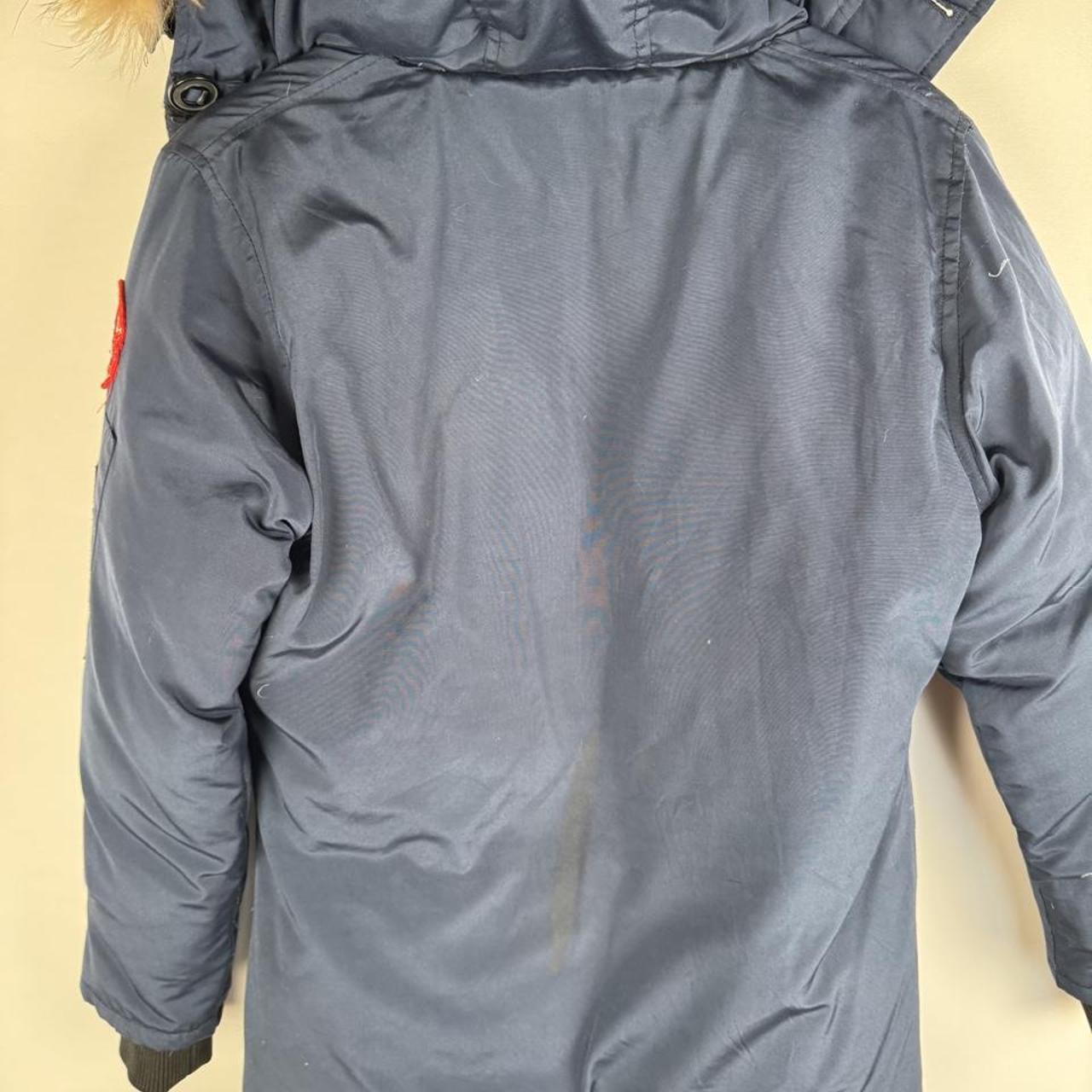 Canada Goose black Montebello jacket with logo patch and quilted design.