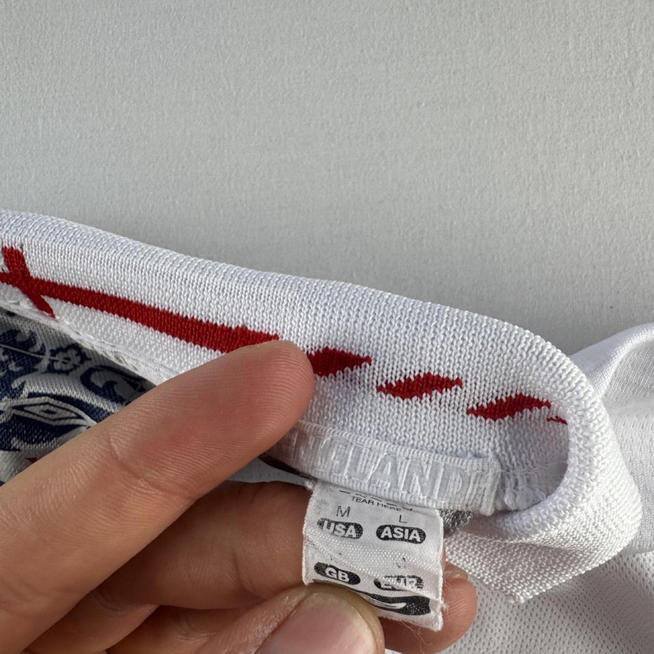 Authentic Umbro England David Beckham 7 Playing Home Shirt M